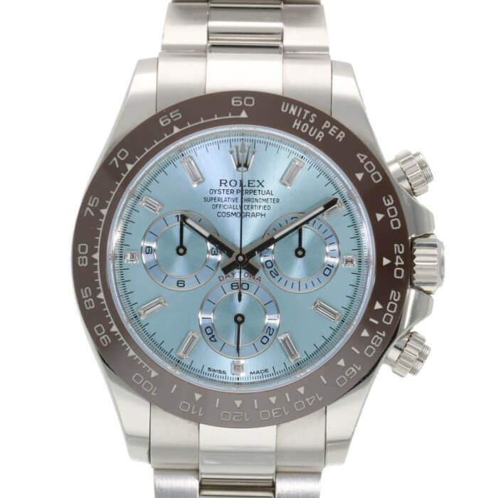 116506A/コスモグラフ デイトナ PTランダム品番バケットダイヤアイスブルー文字盤腕時計